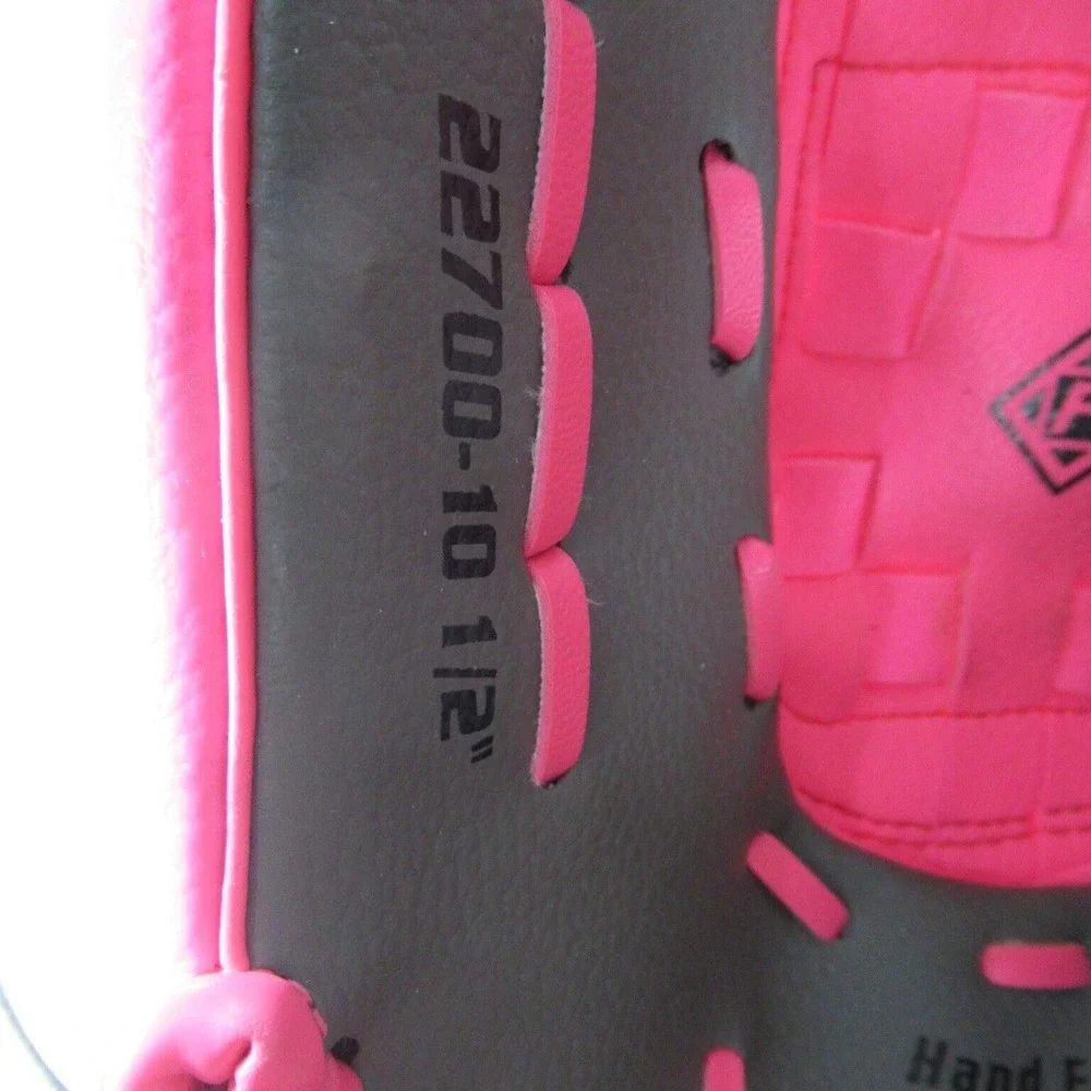 FRANKLIN Girls Pink Gray Contour Fit Baseball Glove RTP 22700 Durabond‎ LHG - Picture 7 of 9